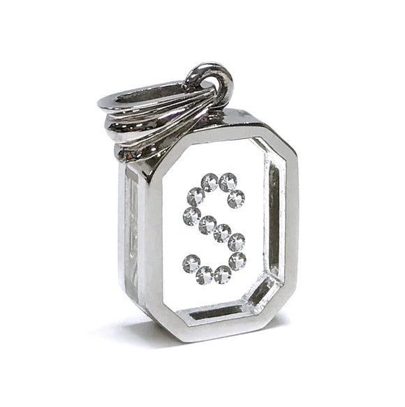 Floating Diamond Octagon Pendant: White Gold (Limited Quantity)