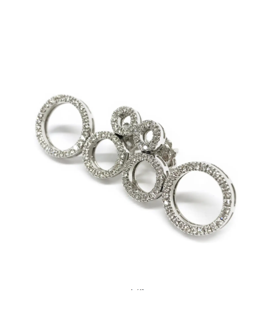 1st Dibs: 18 Karat Diamond Multi-Circle Earrings