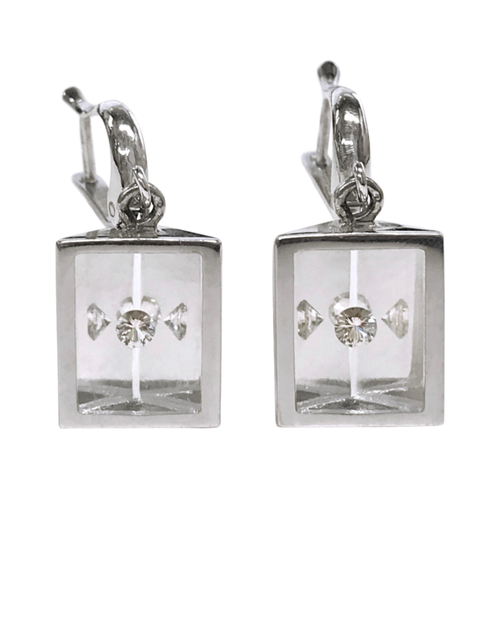 Floating Diamond Earrings