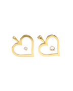 Incogem Floating Diamond "Heart" Pendant Yellow Gold with 0.10 Carat Diamond