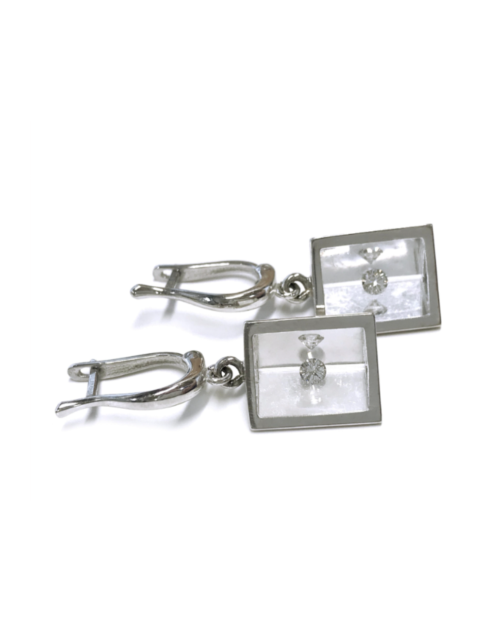 Floating Diamond Earrings