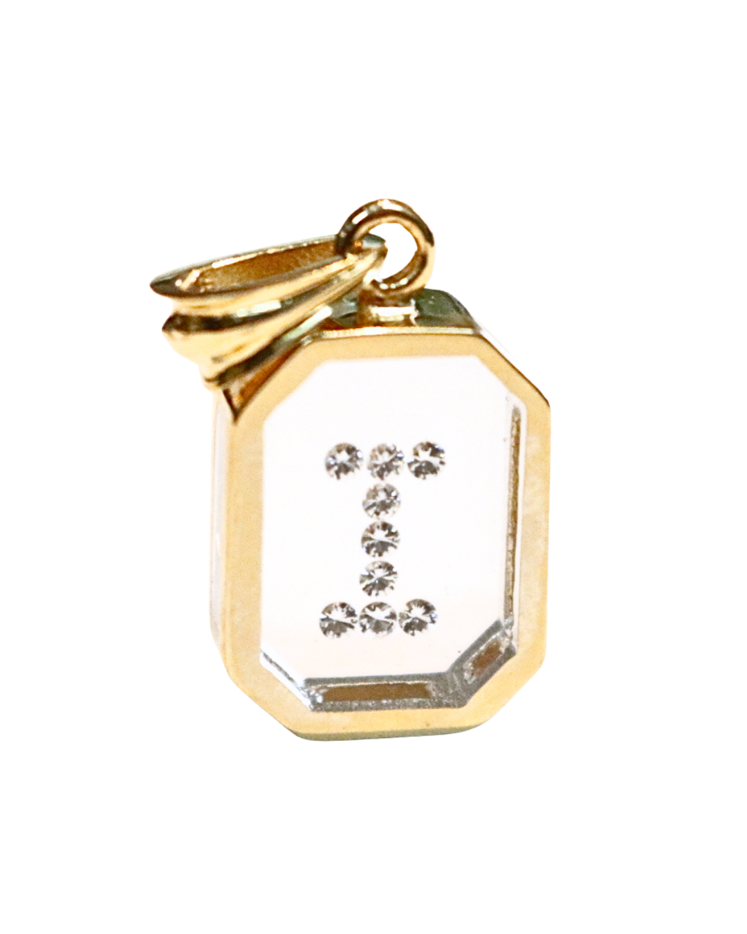 Incogem Floating Diamond Octagon Pendant "I"