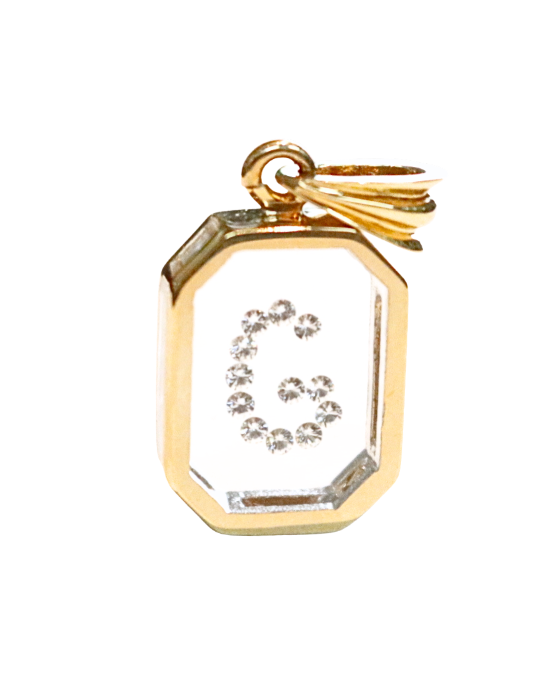 Incogem Floating Diamond Octagon Pendant "G"