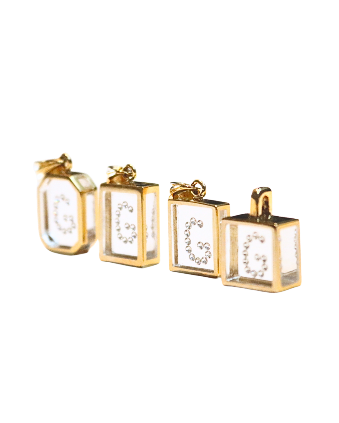 Incogem Floating Diamond Large Pendant "W"