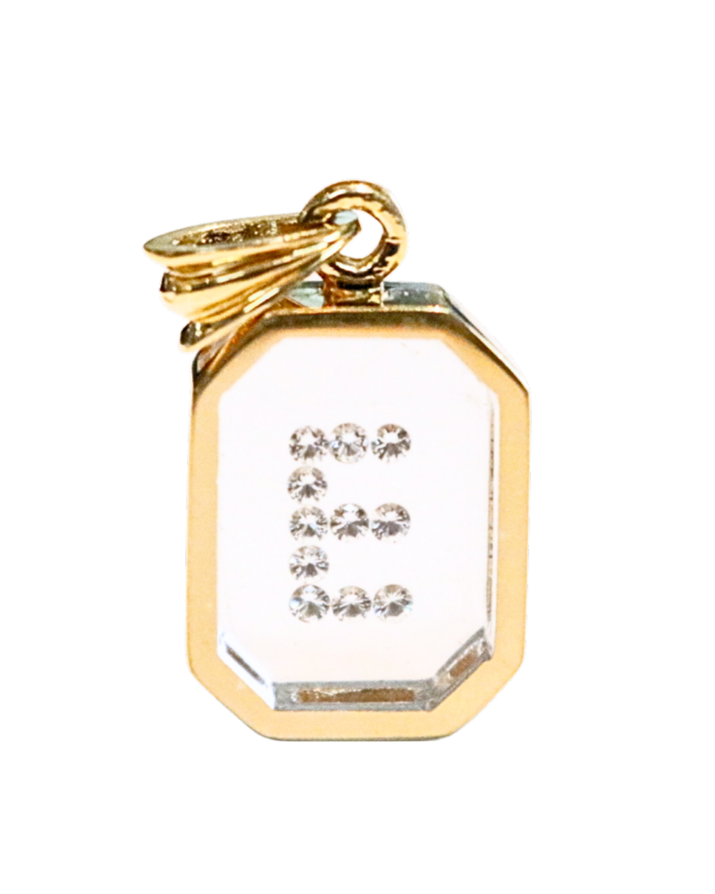 Incogem Floating Diamond Octagon Pendant "E"