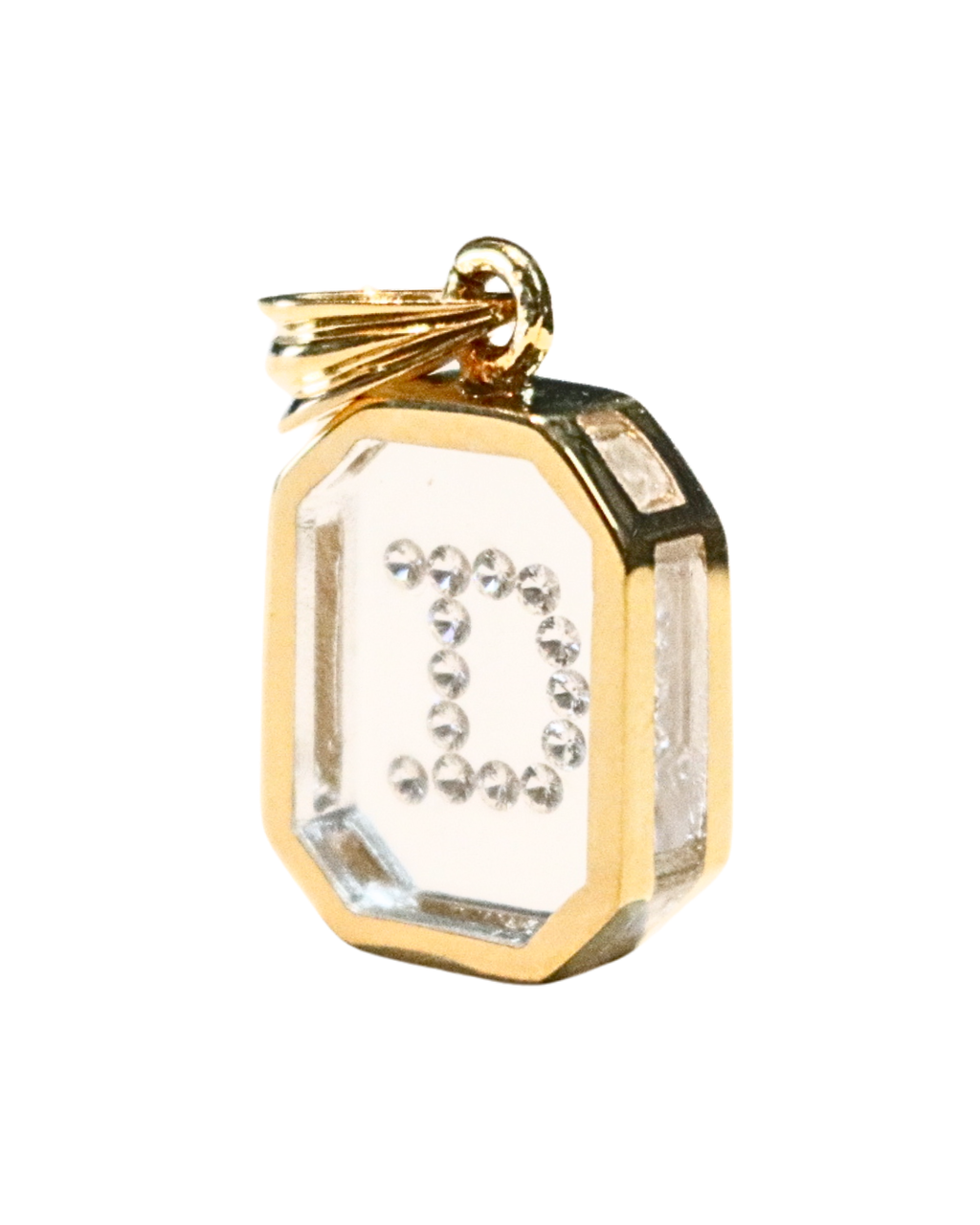 Incogem Floating Diamond Octagon Pendant "D"