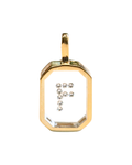 Incogem Floating Diamond Octagon Pendant "F"