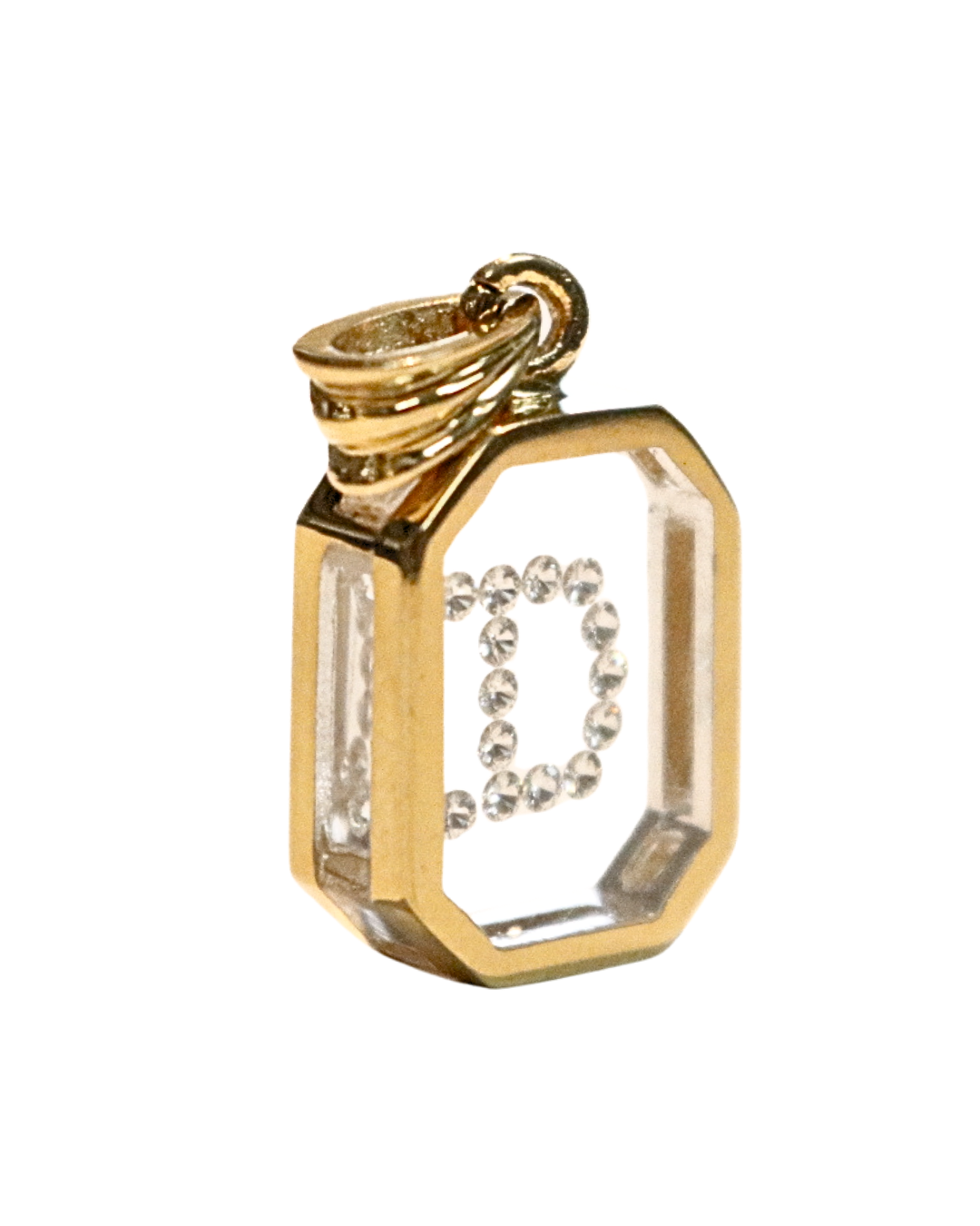 Incogem Floating Diamond Octagon Pendant "D"