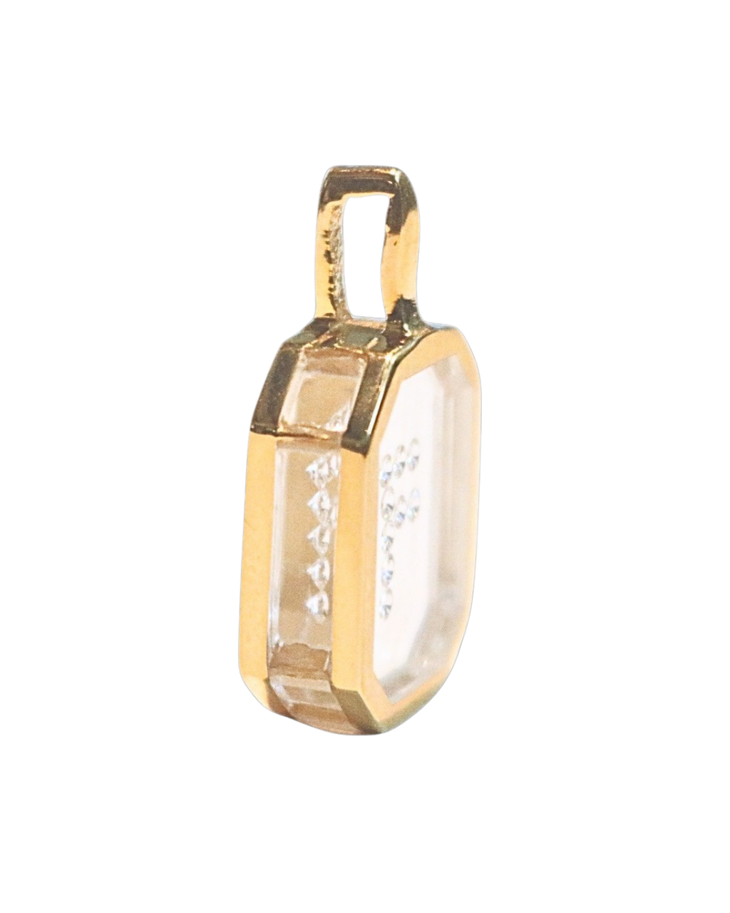 Incogem Floating Diamond Octagon Pendant "F"