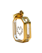 Incogem Floating Diamond Octagon Pendant "Heart”