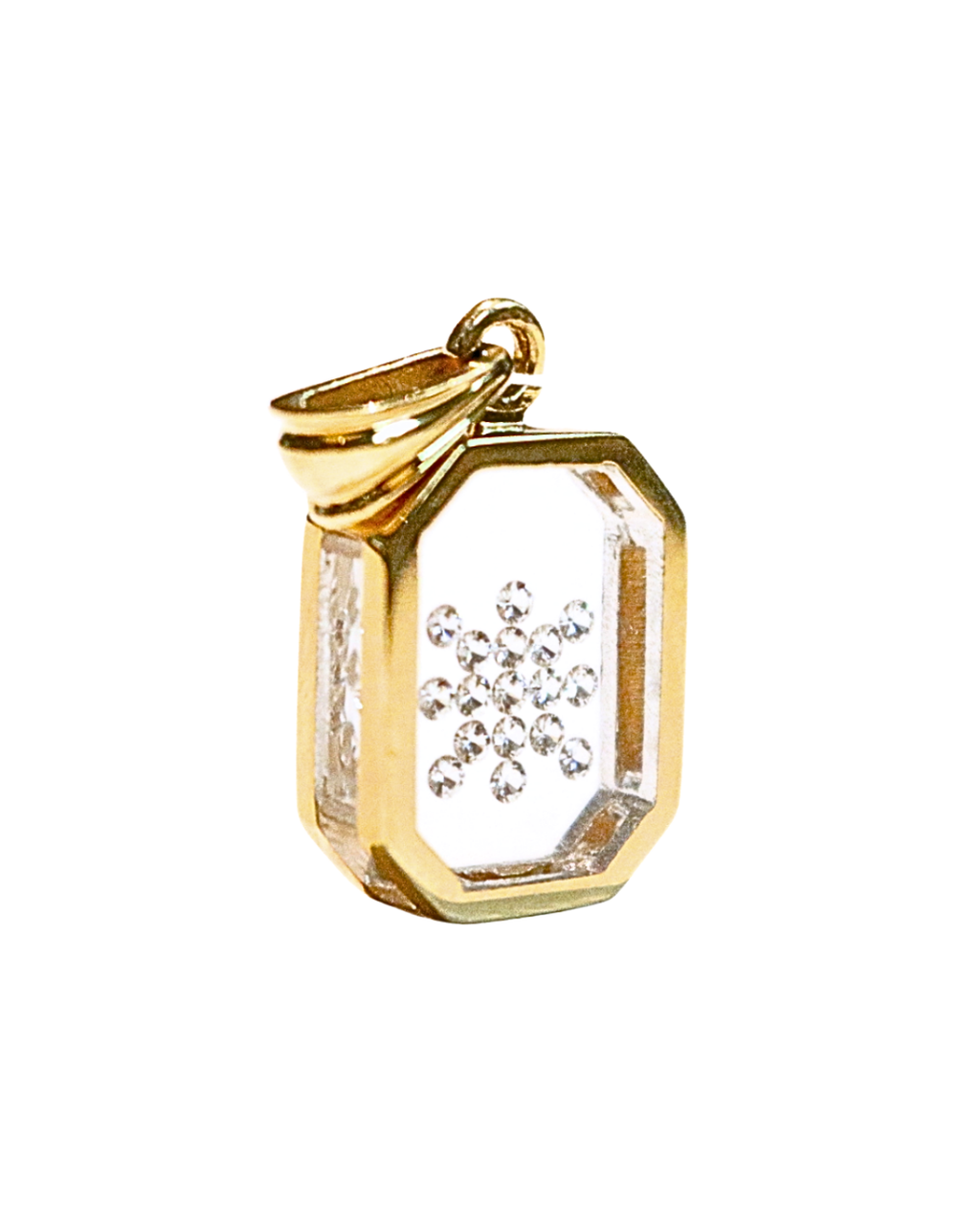 Incogem Floating Diamond Octagon Pendant "Snowflake”