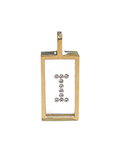 Incogem Floating Diamond Rectangle Pendant "I”