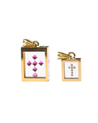 Incogem Floating Rubies Large Pendant "Cross"