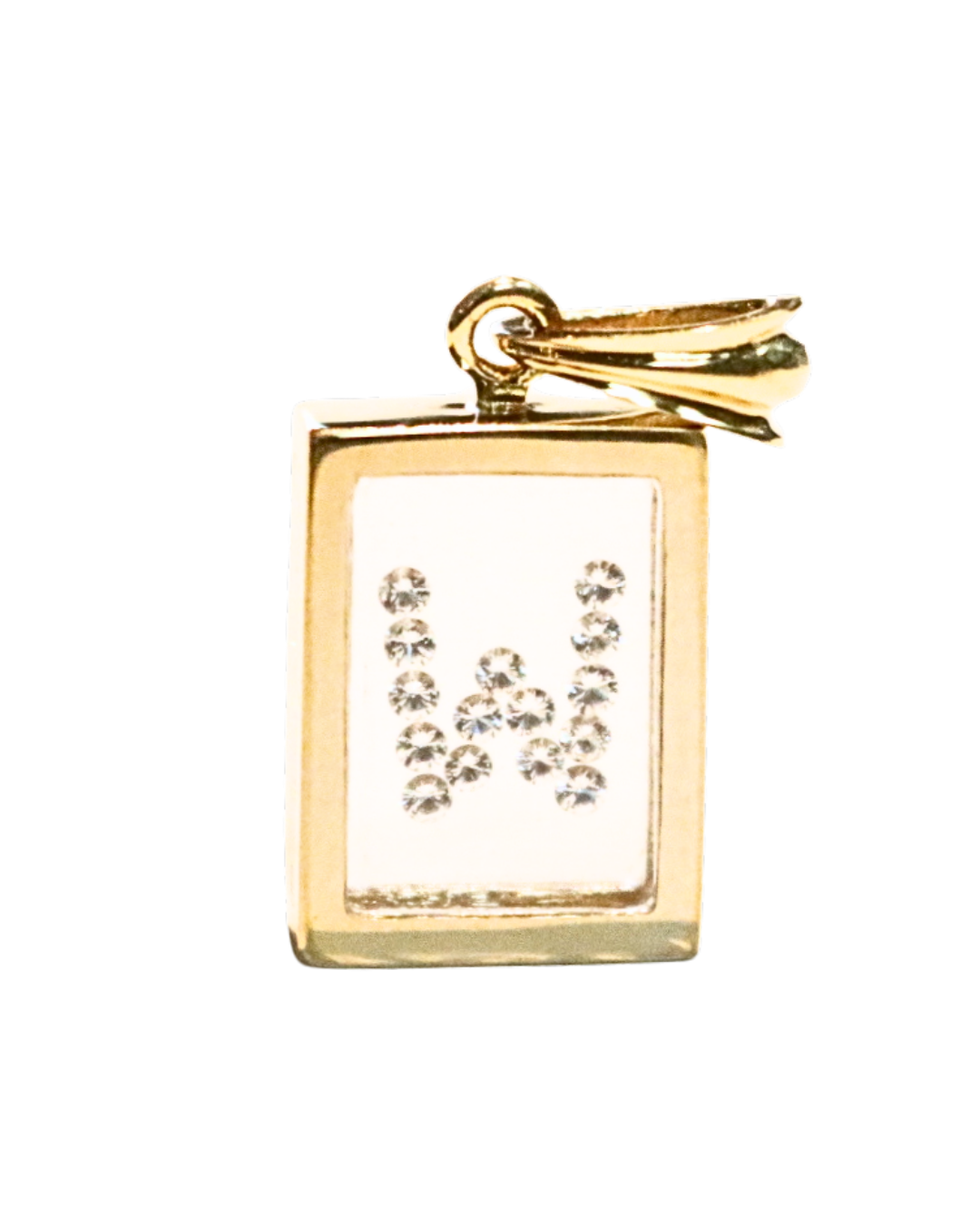 Incogem Floating Diamond Large Pendant "W"