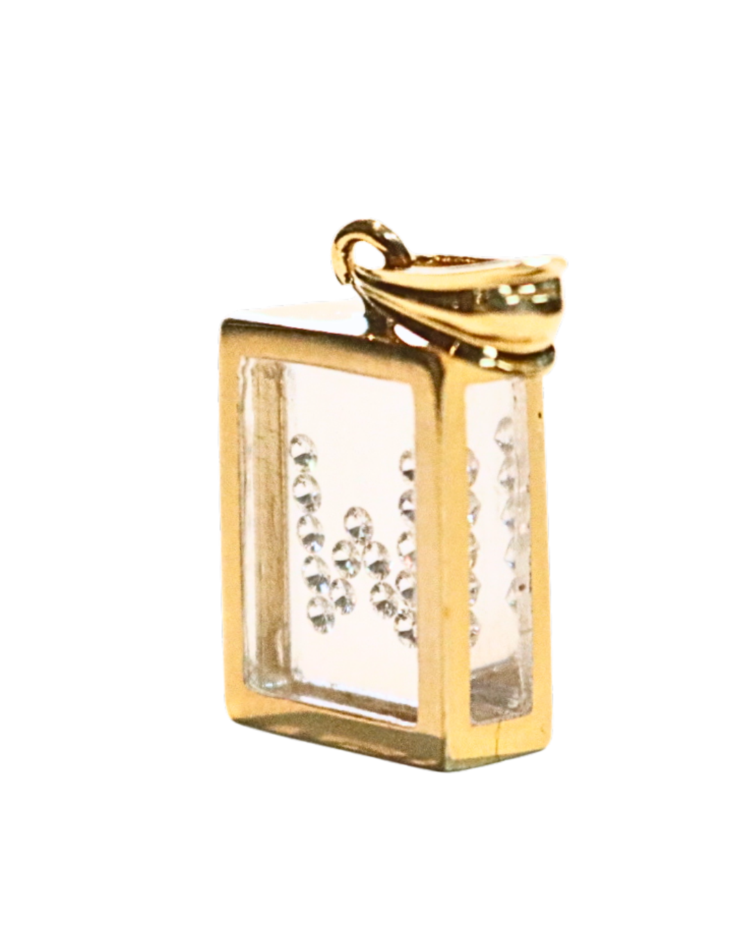 Incogem Floating Diamond Large Pendant "W"
