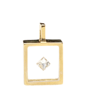 Incogem Floating Diamond Classic Pendant "Princess Cut" Yellow Gold