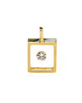 Incogem Floating Diamond Classic Pendant "0.20 Brilliant Cut" Yellow Gold