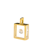 Incogem Floating Diamond Classic Pendant "0.20 Brilliant Cut" Yellow Gold