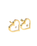 Incogem Floating Diamond "Heart" Pendant Yellow Gold with 0.10 Carat Diamond