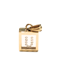 Incogem Floating Diamond Pendant "U" Yellow Gold