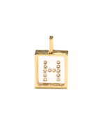 Incogem Floating Diamond Classic Pendant "H" Yellow Gold
