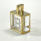 Incogem Floating Diamond Pendant "B" Yellow Gold