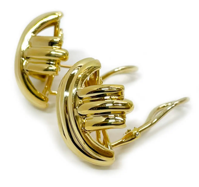 1st Dibs Tiffany & Co. Paloma Picasso Yellow Gold "X" Earrings