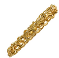 1st Dibs Vintage Double-Link Byzantine Bracelet in 14K Yellow Gold
