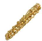 1st Dibs Vintage Double-Link Byzantine Bracelet in 14K Yellow Gold