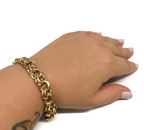 1st Dibs Vintage Double-Link Byzantine Bracelet in 14K Yellow Gold