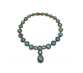 1st Dibs 18 Karat Turquoise Blue Sapphire Diamond Necklace