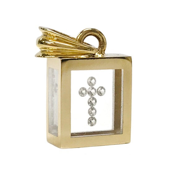 Incogem Floating Diamond Pendant "Cross"