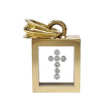 Floating Diamond Cross Pendant