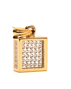 Floating Diamond Pavé Pendant - 14k Yellow Gold