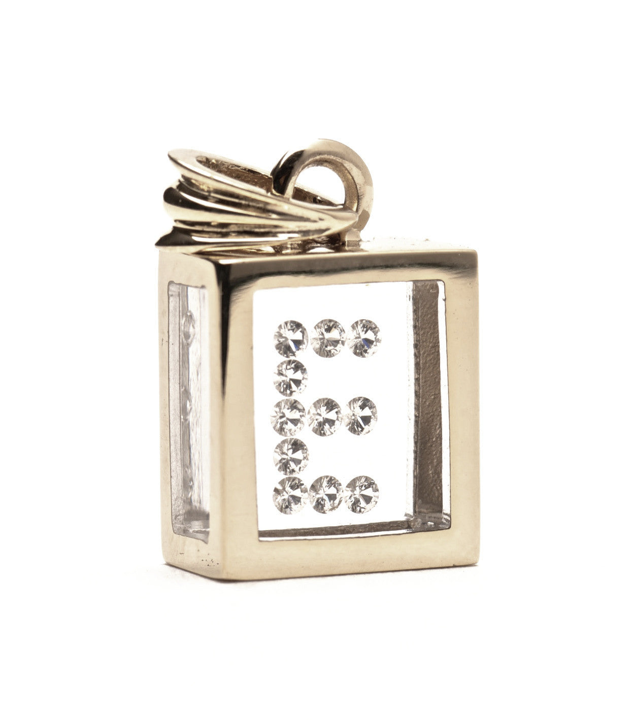 Floating Diamond Pendant: 14k White Gold (A-Z)