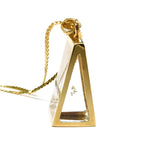 Incogem Floating Diamond "Pyramid" Pendant Yellow Gold