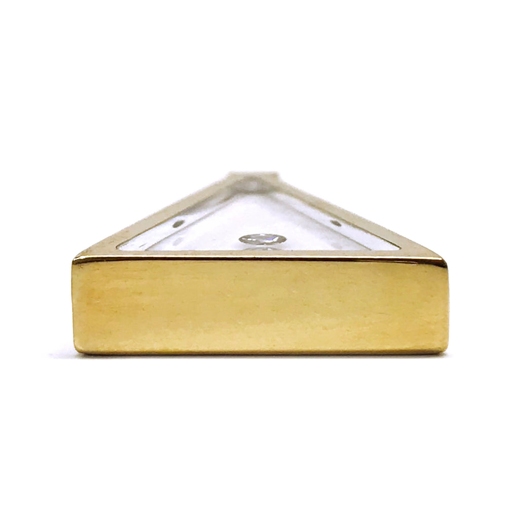 Incogem Floating Diamond "Triangle" Pendant Yellow Gold